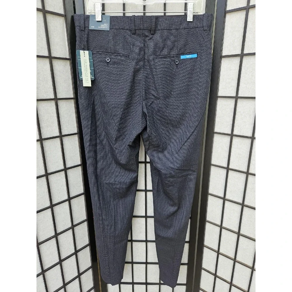 PERRY ELLIS Slim Fit Flex Stretch Dress‎ Pants 32x30 Washable Suit Gray